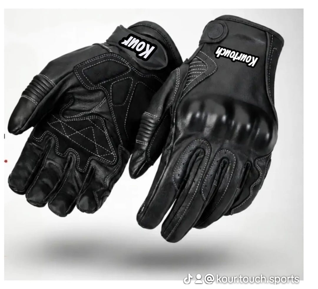 Black Touring Motorcycle Gloves